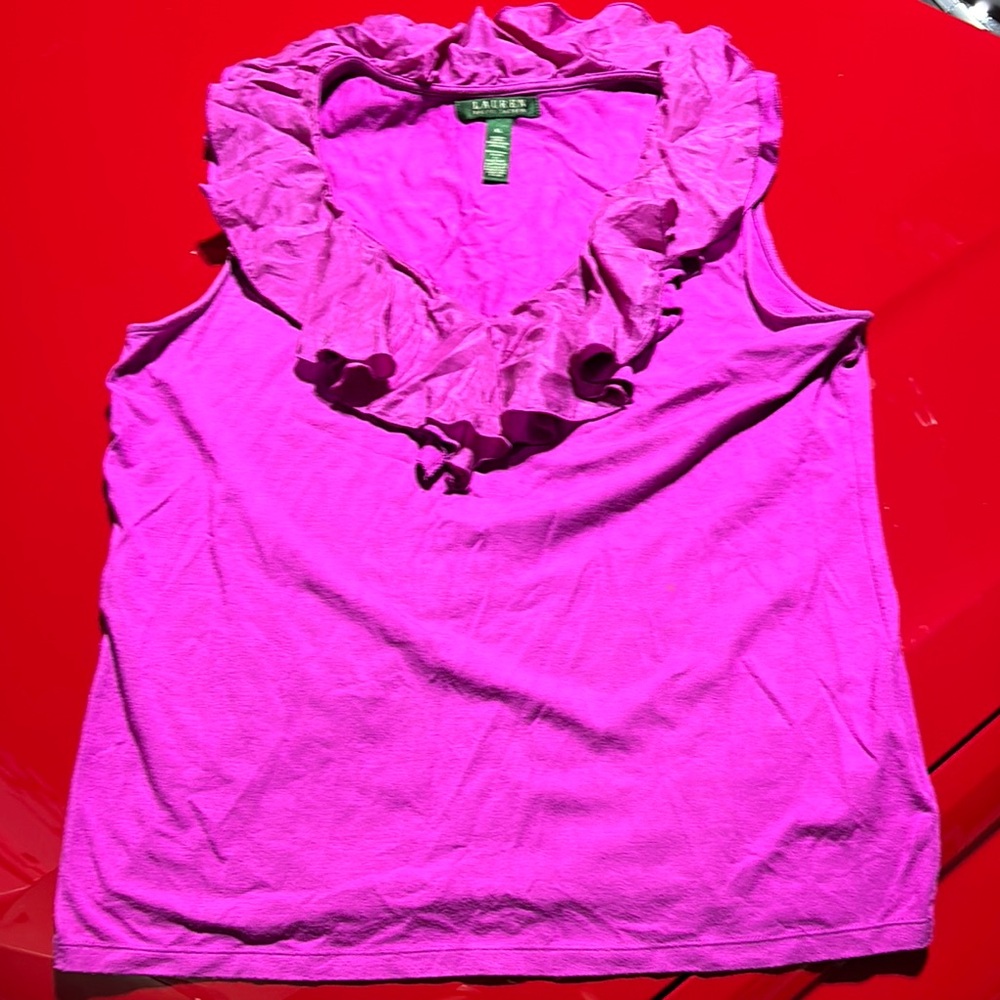 Bright Pink Ruffled Blouse